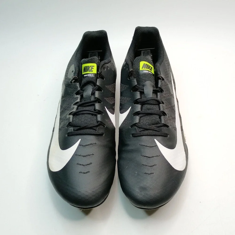 Nike Zoom Rival S 8 Racing Spikes Men Size 12 Black White Track Shoes